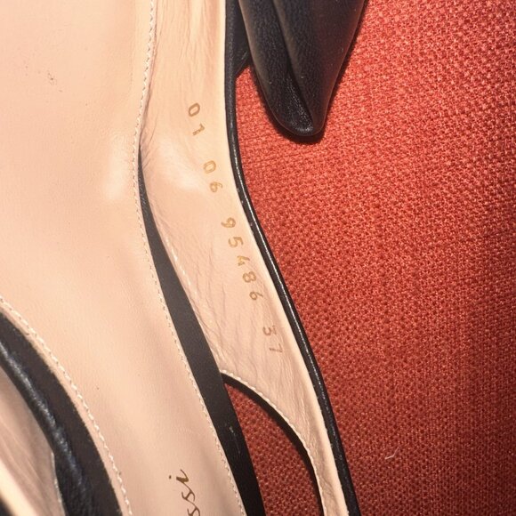 Gianvito Rossi Safira pumps Slingback 85 mm In Black Leather - Picture 5 of 9